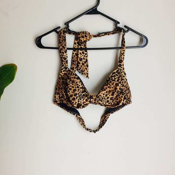 Sag Harbor Other - Sag Harbor Leopard Print Triangle Bikini Top